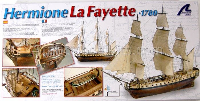 Ship model kit Hermione La Fayette, Artesania Latina